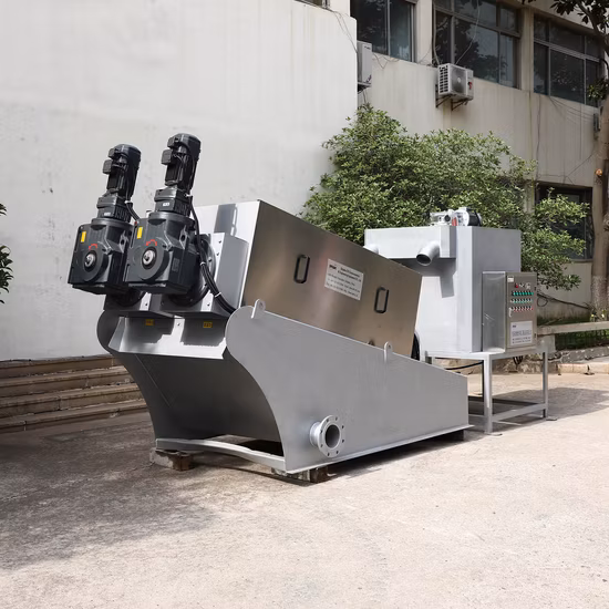 CE/ISO Sludge Dewatering Screw Filter Press Solids-Liquid Separation for Oily Sludge /Palm Oil Mill Effluent/Food/Oilfield/Sludge/Petroleum/Pome